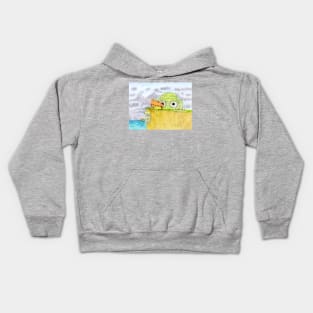 Cliff Climbing Sea Monster Kids Hoodie